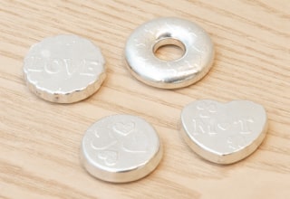 錫100%製の箸置